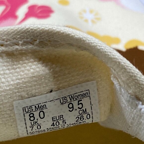 VANS Classic Slip On Get Outdoors Classic White Canvas Shoes Womens 9.5 NEW - Picture 10 of 10